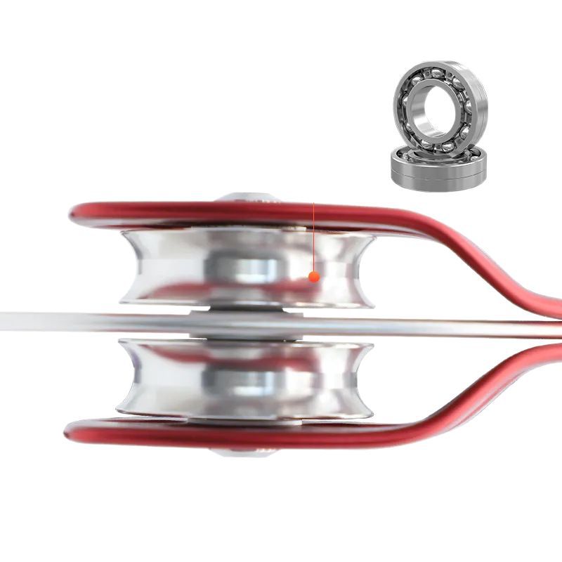 New outdoor rescue side plate type double pulley hoisting mountaineering rock climbing pulley mountaineering double pulley block with bearing