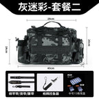 [Send bait box] fishing gear Luya special storage bag waist bag crossbody shoulder waterproof bag large capacity fishing rod bag