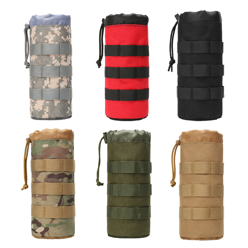 1000D Outdoor Mountaineering MOLLE Tactical Kettle Bag Travel Thermos Cup Kettle Bag 1.5L Water Cup Kettle Storage