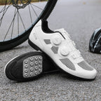 New Lock-Free Cycling Shoes Flat Pedal Spring and Summer Men's and Women's Road Bike Lock Shoes Mountain Bike Power-Assisted Shoes Hard Sole