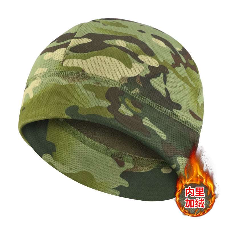 Winter Warm Hat Thickened Hood Outdoor Cycling Windproof Mask Camouflage Men's Cold-Proof Hat Helmet Polar Fleece Warm
