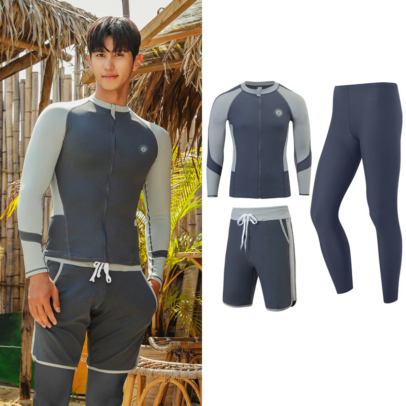 Sun Protection Quick-Drying Diving Suit Split Long-Sleeved Long Pants Swimwear Jellyfish Suit Couple Warm Men's Swimwear Women's Surfing Suit