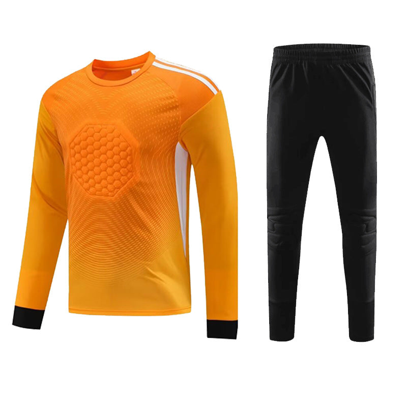 2025 football goalkeeper suit suit men's and women's competition dragon gate suit cross-border foreign trade children's competition breathable long sleeve summer