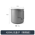 TA1 Pure Titanium Mug Outdoor Picnic Water Cup Coffee Cup Camping Tea Portable Single Layer Folding Handle Drinking Water