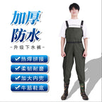 Water pants fishing pants fishing pants one-body rain pants water clothes digging lotus root fishing wading outdoor