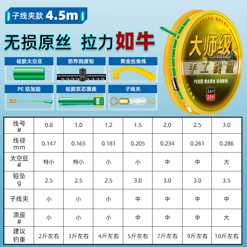 Yunfeiyu Competition Line Finished Main Line Set Full Set for Carp and Bighead Carp Main Line Group Taiwan Fishing Tackle Fishing Line Wholesale