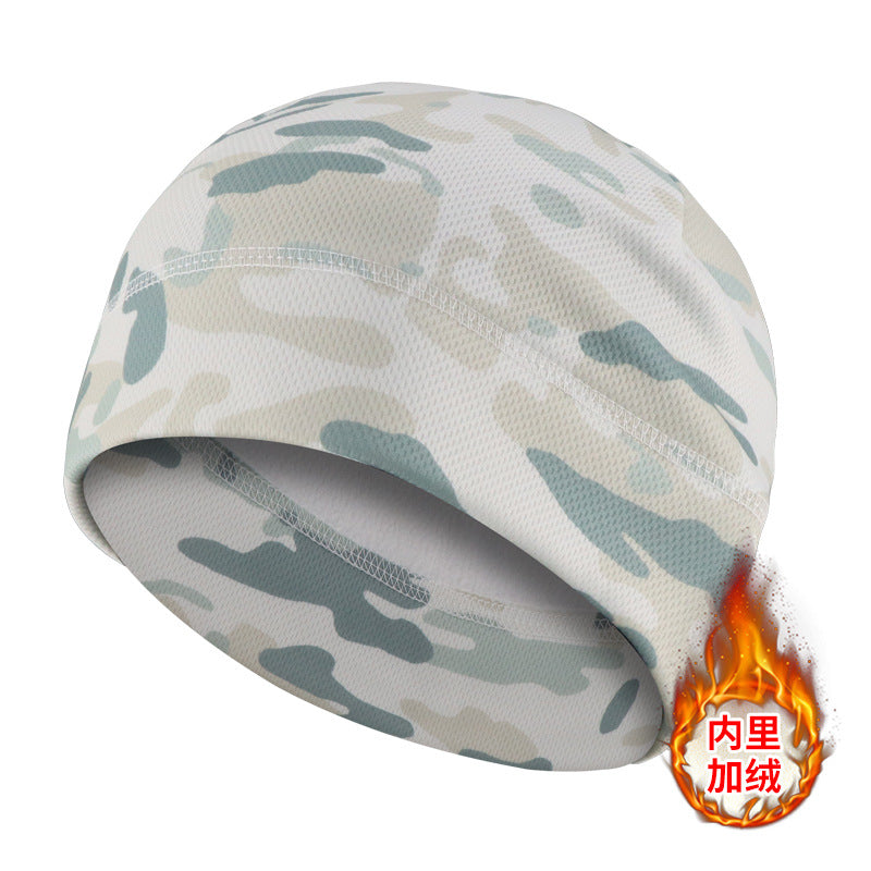 Winter Warm Hat Thickened Hood Outdoor Cycling Windproof Mask Camouflage Men's Cold-Proof Hat Helmet Polar Fleece Warm