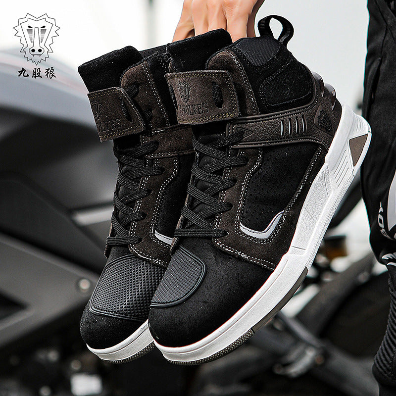 Encrypted Delivery Four-Season Motorcycle Riding Shoes Breathable Biker Boots Road Racing Shoes Mountain Running Commuting Shoes