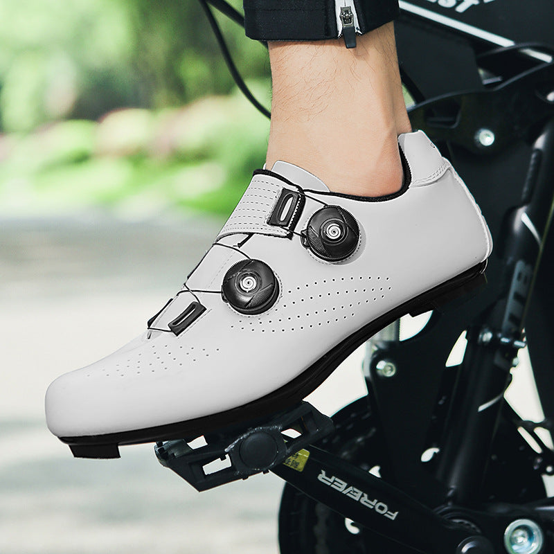 2108 New Road Car Lock Shoes suit Hard Bottom Bicycle Shoes Men's Outdoor Mountain Lockless Riding Shoes Women's Breathable
