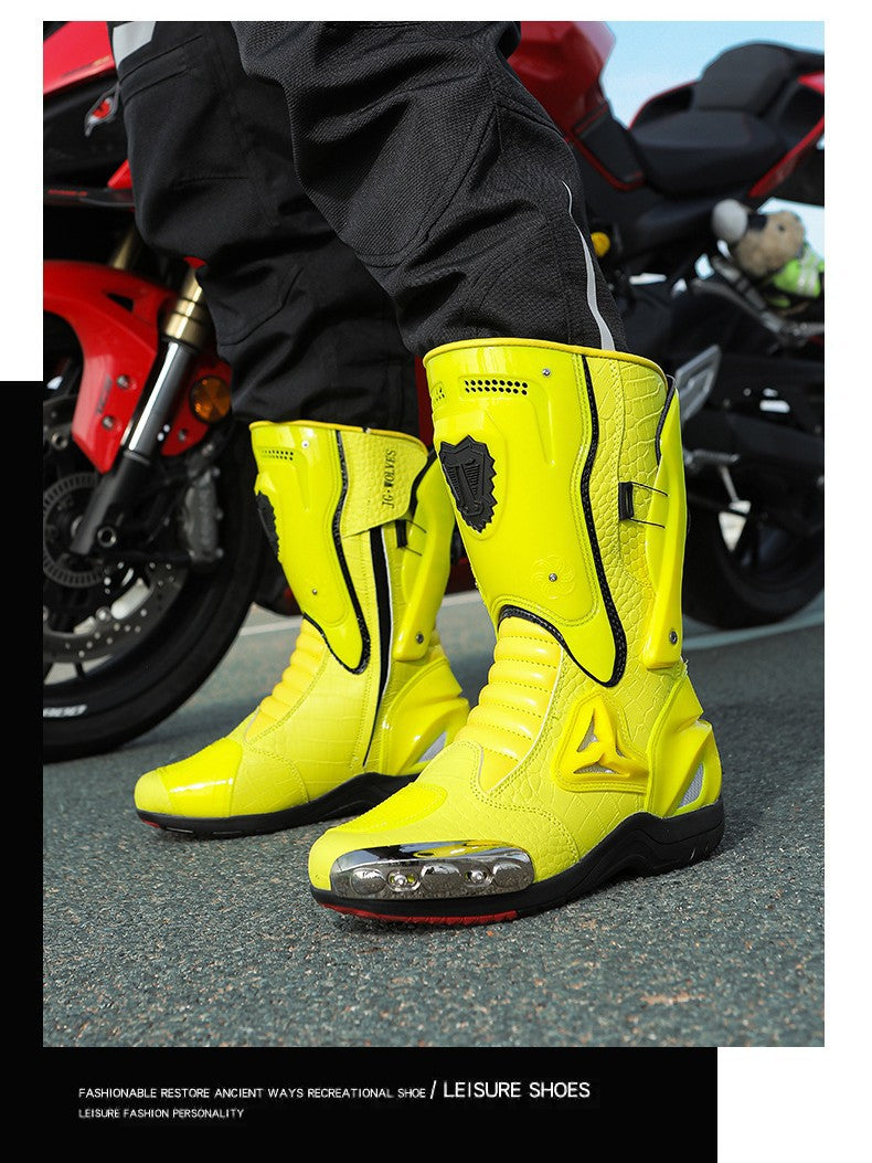 Jiuguo Wolf's New Second-Generation Motorcycle Riding Shoes Are Outdoor Riding Anti-Slip and Anti-Fall Motorcycle Shoes That Provide Complete Protection for All Seasons