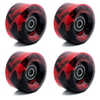 Double-row roller skates PU high elastic shock absorption mixed color wheel four-wheel skates non-luminous wheel roller skate universal wheel