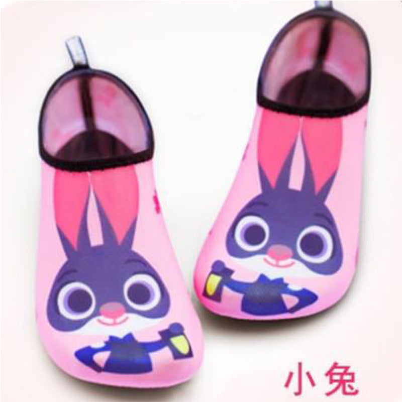 Cartoon Children's Beach Shoes Hard Sole Wading Shoes Diving Equipment Snorkeling Shoes and Socks Barefoot Swimming Shoes Diving Socks Quick-drying