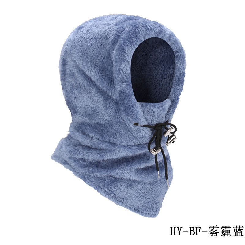 Cross-border Autumn and Winter Outdoor Riding Mask Sports Windproof Cold-proof Warm Hat Scarf Double-sided Arctic Fleece Headgear Face Protection