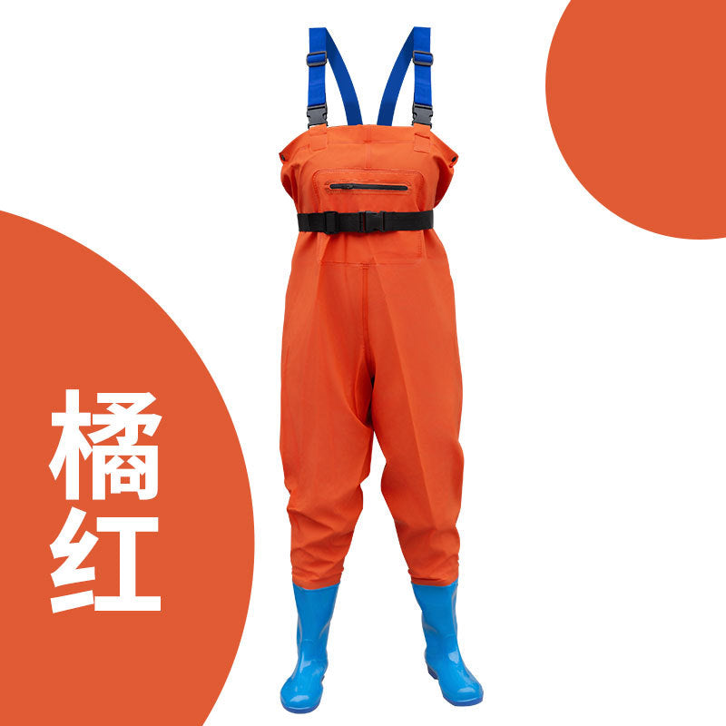 Women's Water Pants Children's Water-driven One-piece Wading Pants Rain Pants Rain Boots One-piece Water-playing Rain Clothes Water Pants
