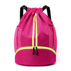 Drawstring Bag with Wet and Dry Separation, Waterproof Swimming Suit Storage Bag, Basketball Bag, Backpack with Wet and Dry Separation