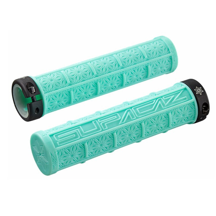Cross-border wholesale Supacaz chrysanthemum handle set mountain bike silicone handle set off-road single lock shock-absorbing non-slip handle