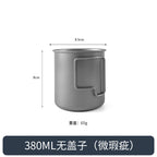 TA1 Pure Titanium Mug Outdoor Picnic Water Cup Coffee Cup Camping Tea Portable Single Layer Folding Handle Drinking Water