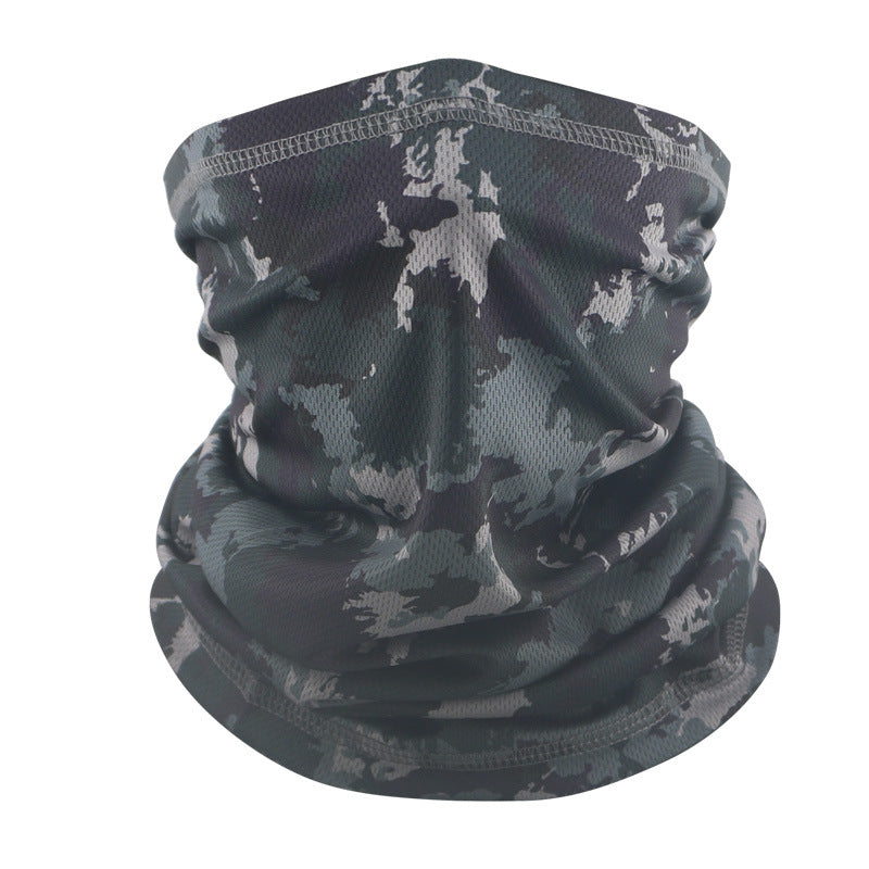 Thin Riding Mask Outdoor Camouflage Multifunctional Magic Headscarf Breathable Sweat Absorbing Neck Mesh Scarf Cross Border