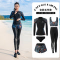 Diving suit women's new couple anti-DDoS swimsuit split long-sleeved trousers quick-drying surfing snorkeling suit jellyfish suit men