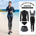 Diving suit women's new couple anti-DDoS swimsuit split long-sleeved trousers quick-drying surfing snorkeling suit jellyfish suit men