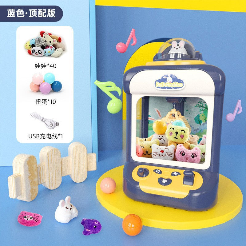 Children's Doll Catching Machine Small Household Mini Clamp Doll Machine Coin-slot Gashapon Candy Boys and Girls Toys Cross-border