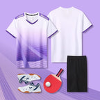 [Zhengxiang Factory Store] Table Tennis Suit Men's and Women's Quick-drying Short-sleeved Sports Training Competition Suit suit