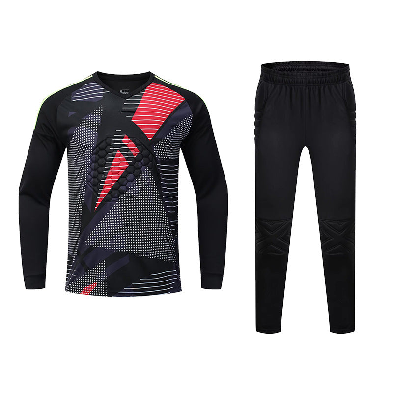 2025 New Football Game Goalkeeper Uniform Cross-Border Foreign Trade Ready-Made Camouflage Children's Men's and Women's