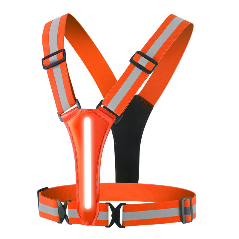 Customized Popular Vest Night Running and Cycling Reflective USB Vest Led Adjustable Belt Bag Outdoor Running Sports Vest