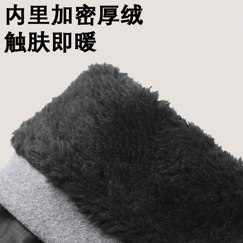 Warm Gloves, Cycling Gloves, Men's and Women's Autumn and Winter Outdoor Velvet Windproof and Waterproof Gloves, Anti-Slip Touch Screen Winter Gloves