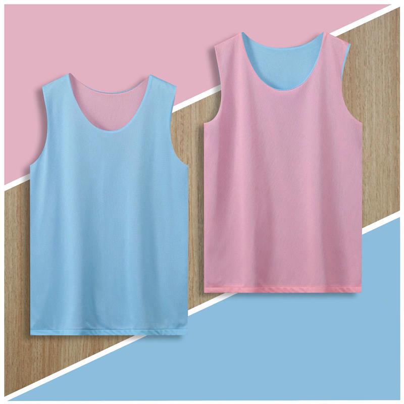Double-sided basketball jersey custom one-piece jacket double-sided sports vest running loose sleeveless team uniform printing custom