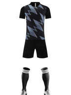 Football Uniform Suit Men's and Women's Game Team Uniform Adult Children's Sports Short-Sleeved Training Uniform Summer Breathable Football Jersey