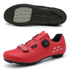 Road Mountain Men's and Women's Locked Bicycle Lockless Shoes Hard Sole Spinning Bicycle Riding Shoes Gym Black