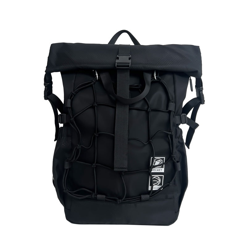Basketball Bag Can Hold Sneakers, Backpack, Large-Capacity Roll-Top Backpack, Men's Fitness Bag, Student School Bag, Workwear Sports Bag