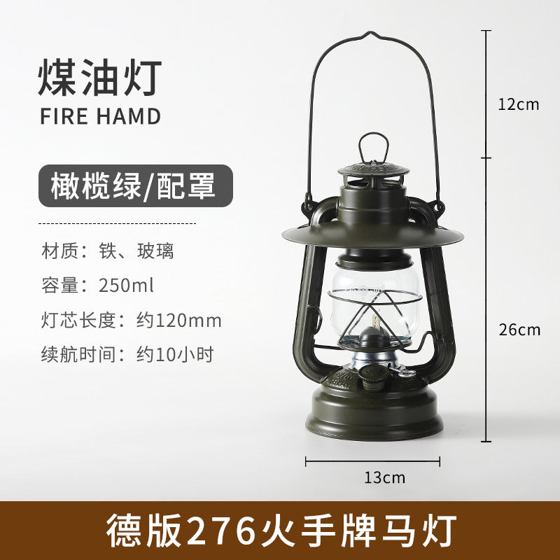 276 fire hand lantern outdoor camping lamp tent lighting lamp retro kerosene lamp atmosphere portable camping lamp