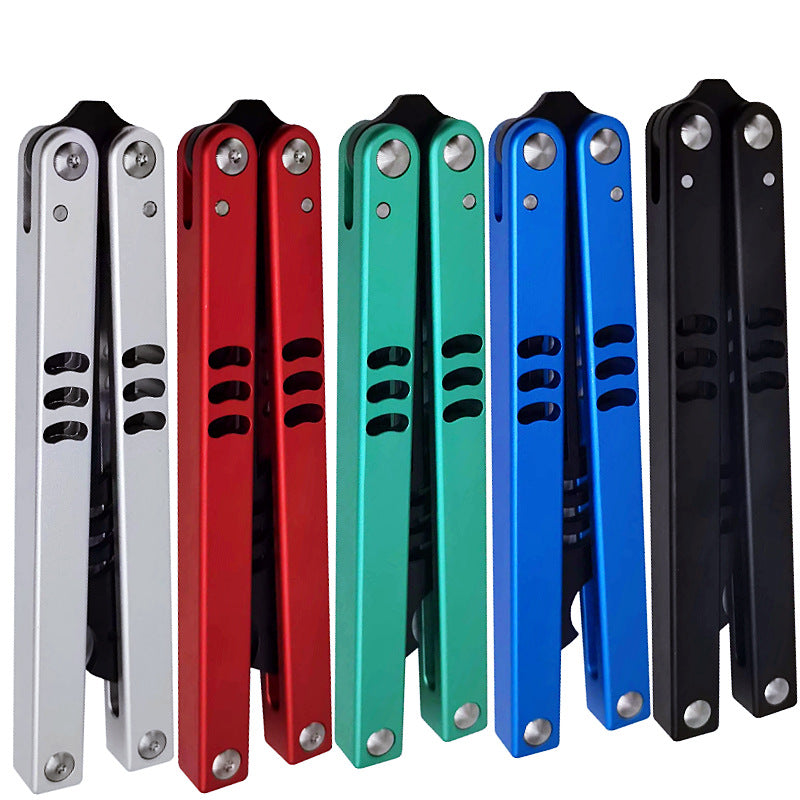 Factory Direct Sales Shark Butterfly Practice Knife Shaft Set Safety Version Fancy Training Knife Bottle Opener Unedged