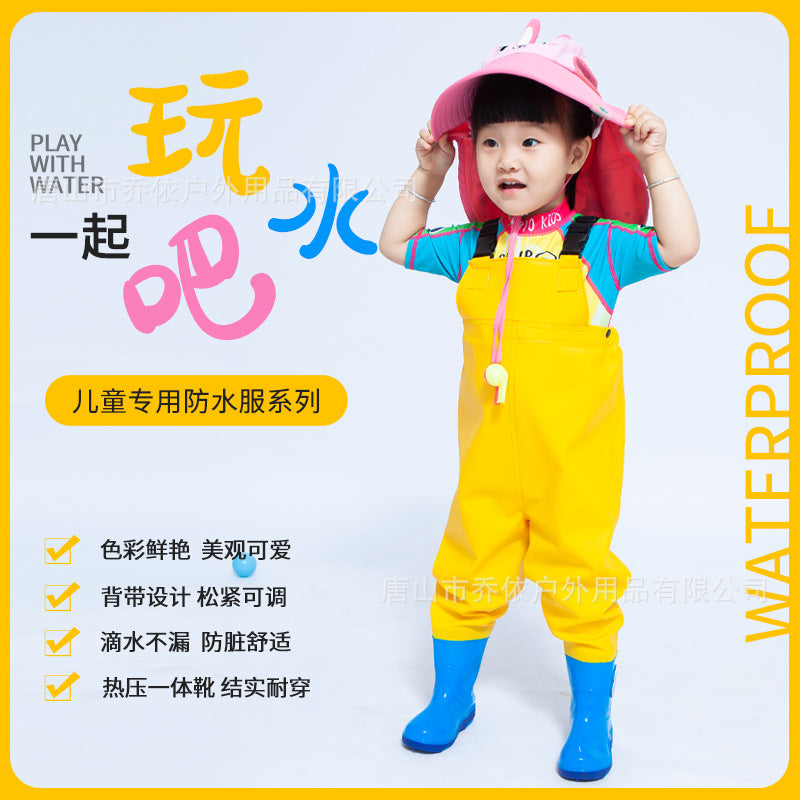 Children play water clothes play sand play water artifact kindergarten toys children's water pants beach toys waterproof anti-dirty clothes