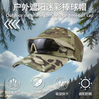 New Mesh Camouflage Baseball Cap Military Tactical Outdoor Mountaineering Sun Hat with Velcro Sun Protection Cap Duckbill Cap