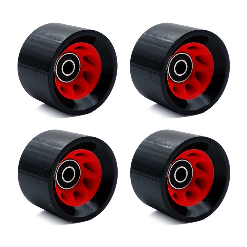 Double-row roller skates wear-resistant carpool four-wheel skates high hardness speed pulley roller skates skateboard universal Pu wheel