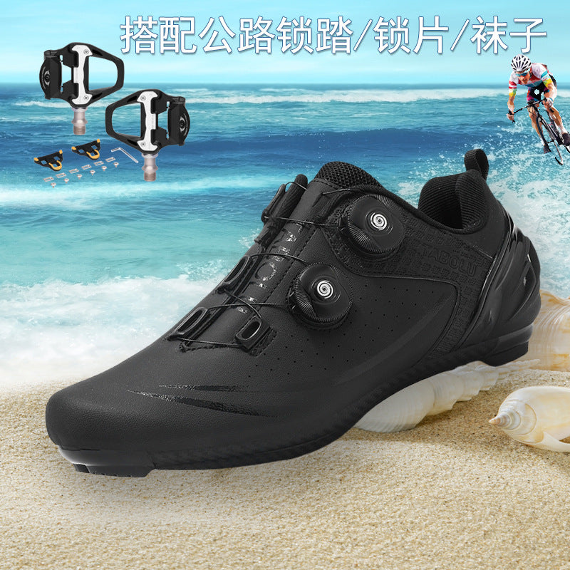 Factory First-Hand Supply Cross-Border Road Cycling Lock Shoes Bicycle Shoes with Lock Pedal Self-Locking Shoes Outdoor Cycling Bicycles