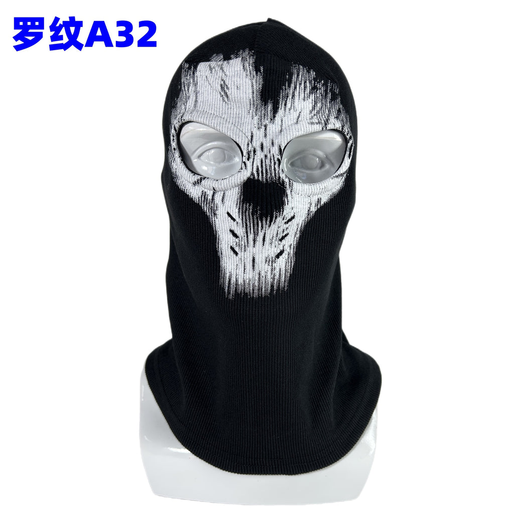 Cross-border manufacturers Halloween cs headgear call of duty personality ghost headgear windproof warm riding headgear mask