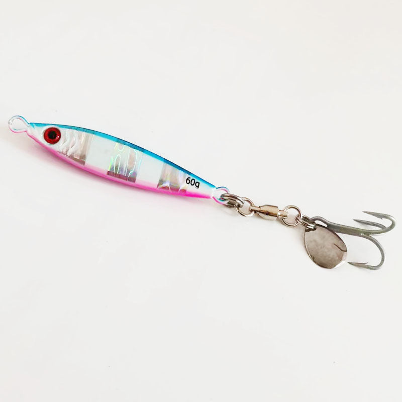 Spanish mackerel iron plate small fat man iron plate luya bait speed sink with sequin hook mackerel cannonball yellow bonito sea fishing shore throwing boat fishing