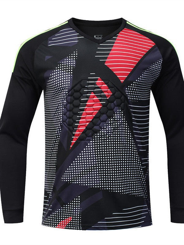Goalkeeper Goalkeeper Uniform Breathable Adult and Children's Long-Sleeved Tops Cross-Border Popular Quick-Drying Printed Sports Football Uniform