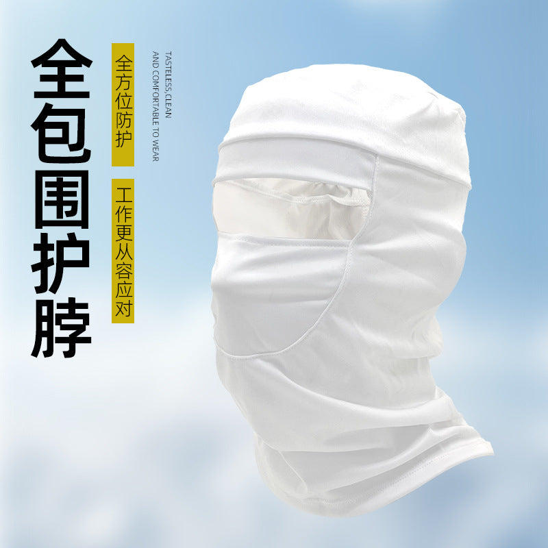 Food workshop dust mask chef medical work head cover breathable locomotive liner cap full face pullover cap summer