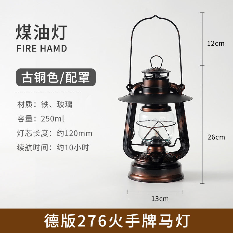 276 fire hand lantern outdoor camping lamp tent lighting lamp retro kerosene lamp atmosphere portable camping lamp