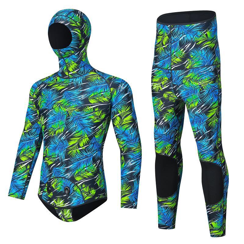 Split Diving Suit 3mm Deep Snorkeling Swimming Long Sleeve Cold-proof Warm Elastic Surf Fishing Jellyfish Suit Fish Hunting Suit