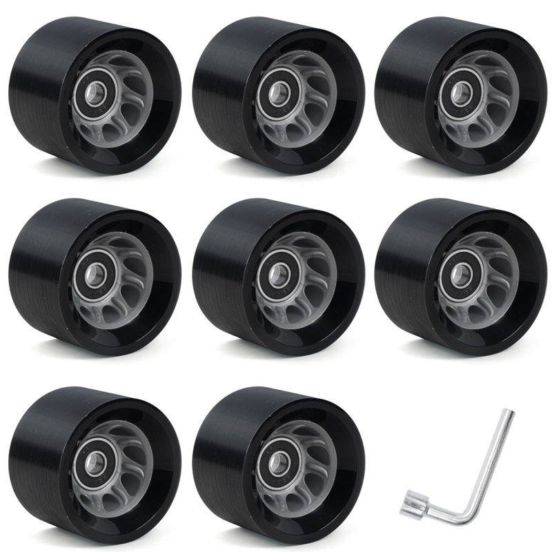 Double-row roller skates wear-resistant carpool four-wheel skates high hardness speed pulley roller skates skateboard universal Pu wheel