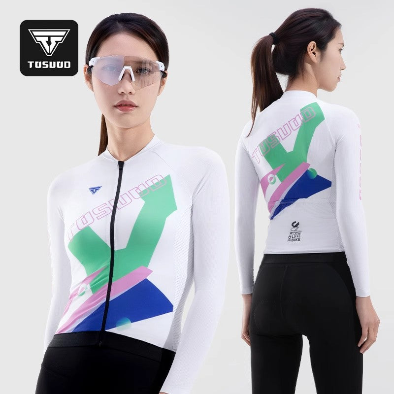 Tosuod Cycling Clothing Women's Spring and Summer Long-Sleeved Professional Cycling Suit Quick-Drying Breathable Lightweight Equipment