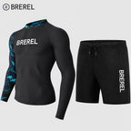 Sun Protection Swimsuit Men's Surfing Suit Split Quick-Drying Tight Jellyfish Suit Snorkeling Suit Wetsuit Full Body Long-Sleeved Trousers