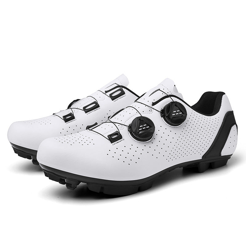 Road Mountain Men's and Women's Locked Bicycle Shoes, Lock-Free Shoes, Hard-Soled Spinning Cycling Shoes, Gym Black
