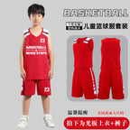 Children's Basketball Uniform Set Men's Basketball Team Uniform Jersey Basketball Training Camp School Sports Meeting Children's Basketball Team Uniform Number Printing